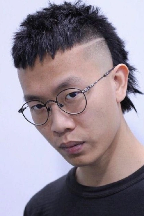 Asian Burst Fade Mullet