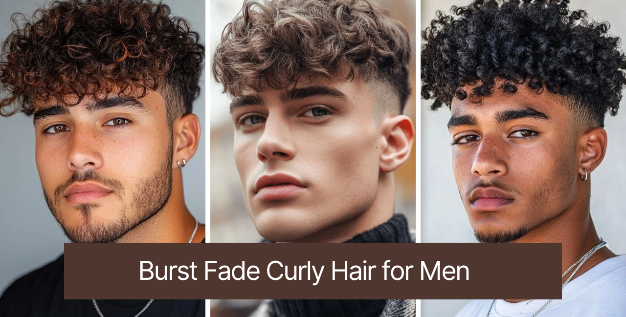Burst Fade Curly Hair for Men