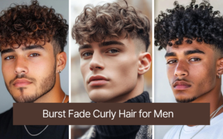 Burst Fade Curly Hair for Men