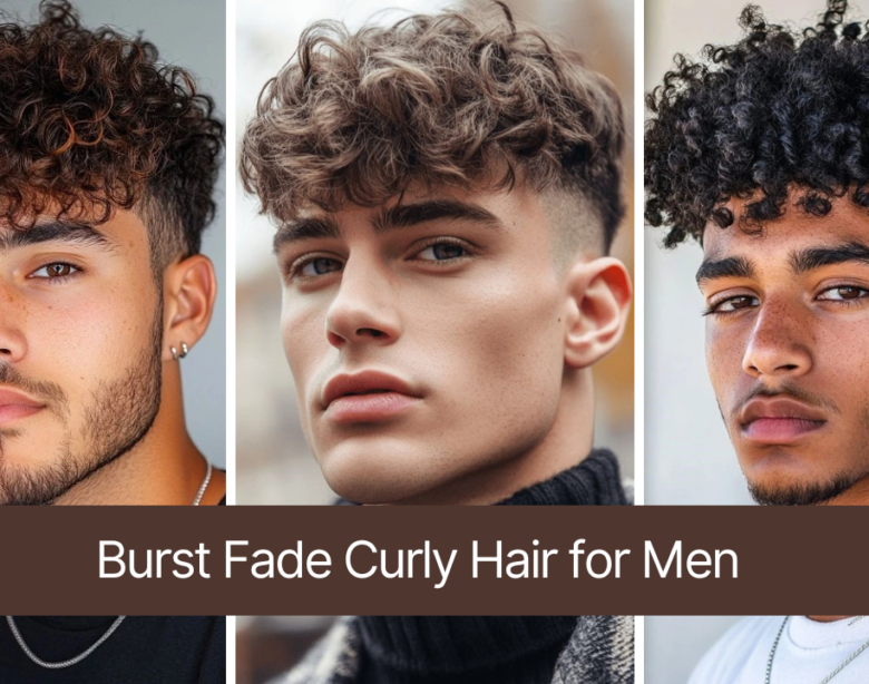 Burst Fade Curly Hair for Men