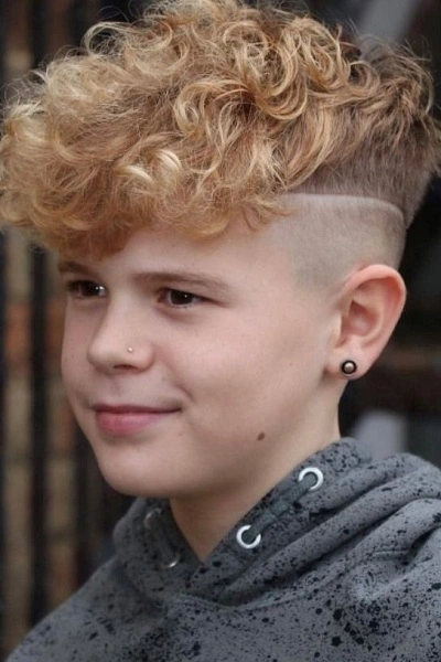 Burst Fade Haircut for Kids Boys