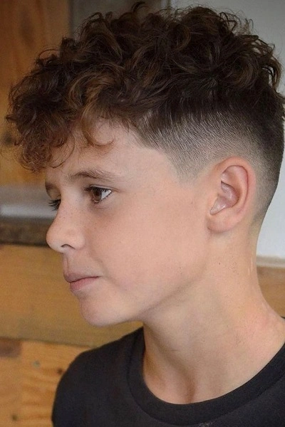 Burst Fade Haircut for Kids Boys