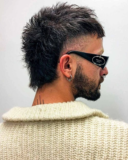 Burst Fade Mohawk Mullet