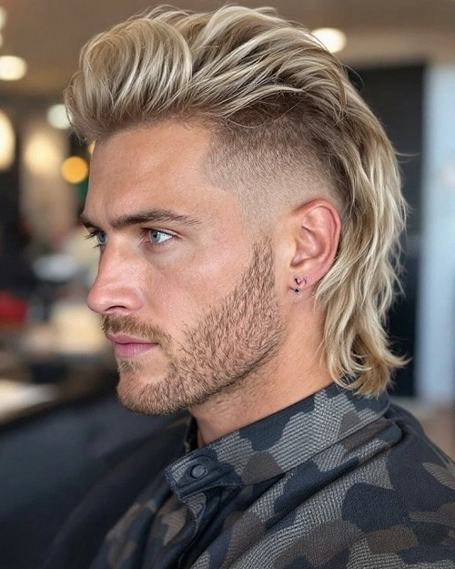 Burst Fade Mullet