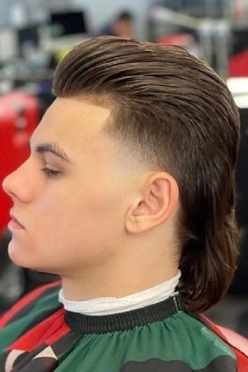 Burst Fade Mullet Long Hair