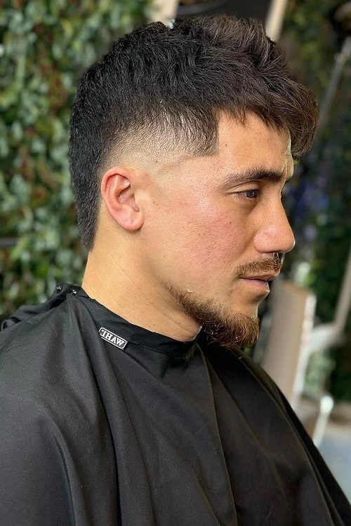 Burst Fade Mullet Short Hair