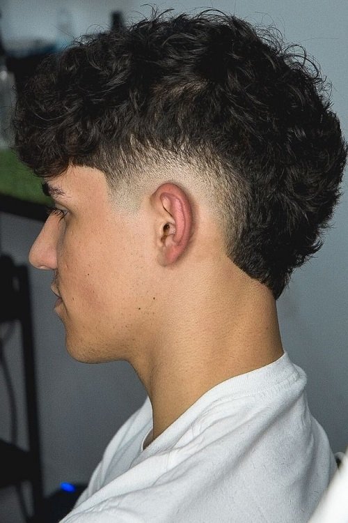 Burst Fade Mullet V Cut