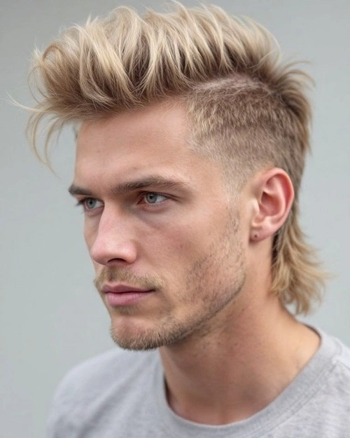 Burst Fade Mullet