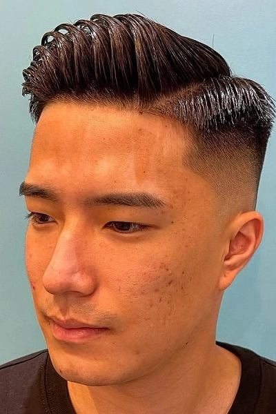 Comb Over Fade Asian