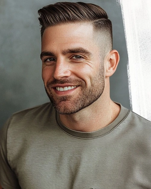 Comb Over Fade Haircut for Men