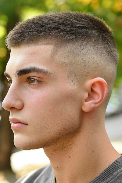 High Fade Crew Cut for Men