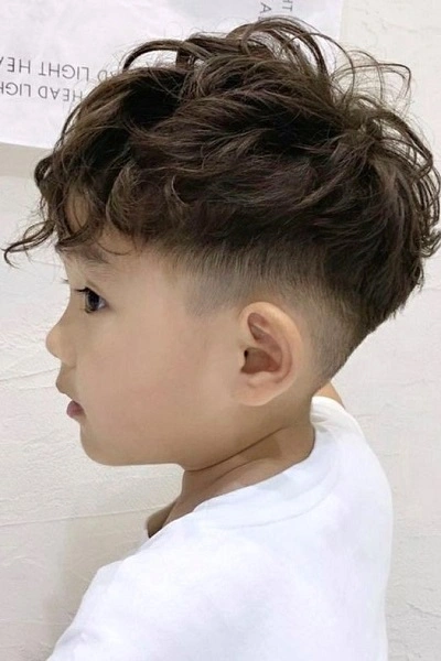 Drop Fade Haircut for Kids Boys