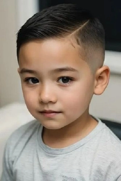 Fade with Part Kids Haircut