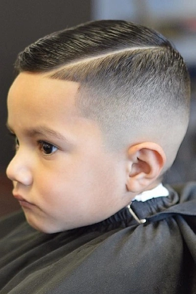 Fade with Part Kids Haircut