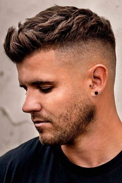 High Fade Faux Hawk Haircut for Men