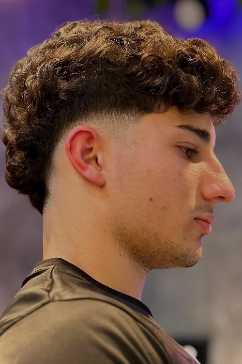 Fluffy Hair Mullet Fade Haircut