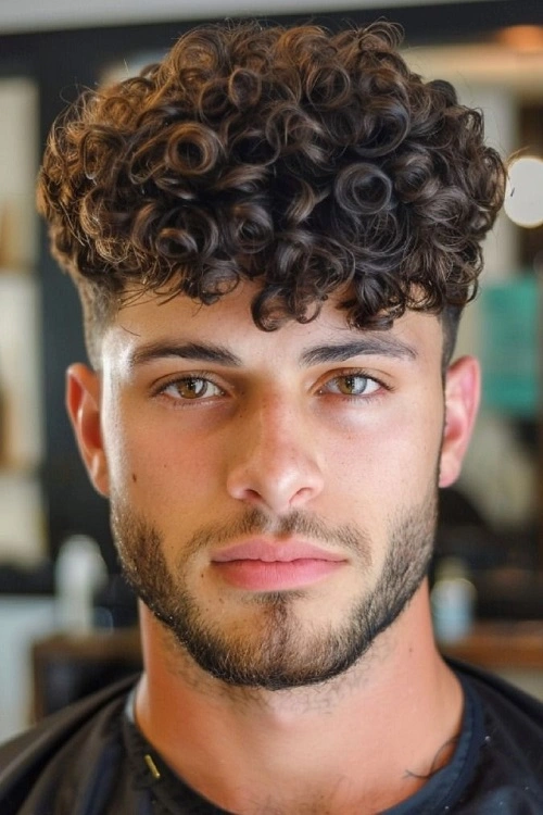 Low Taper Fade Fluffy Hair for Men