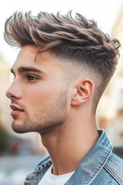 High Burst Fade Haircut for Men