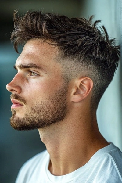 High Burst Fade Haircut for Men