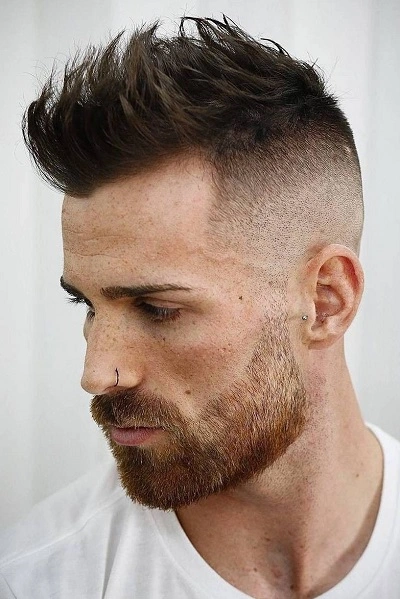 High Fade Faux Hawk Haircut for Men