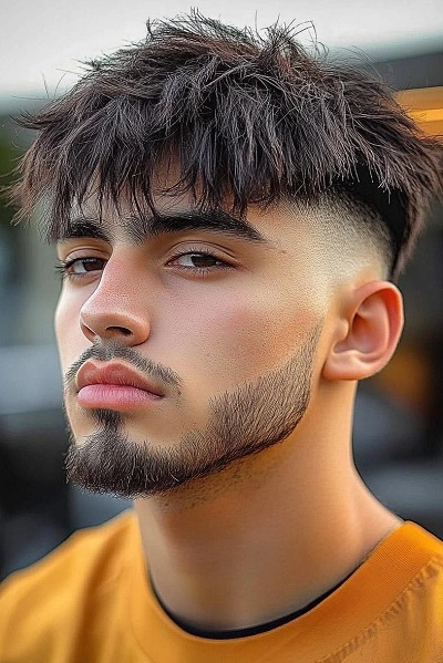 High Fade Fringe Haircut for Men