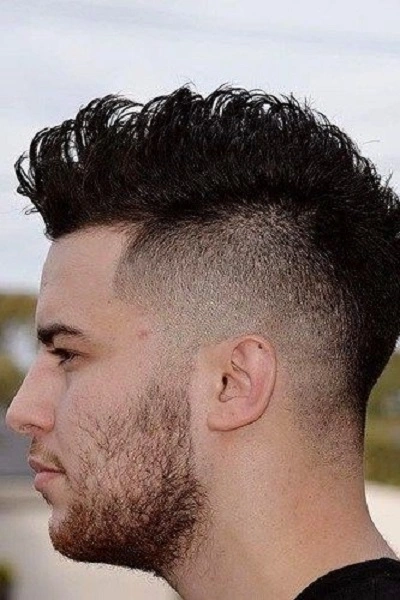 High Fade Mohawk Haircut for Men