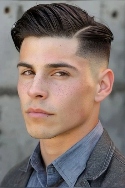 High Fade Pompadour for Men