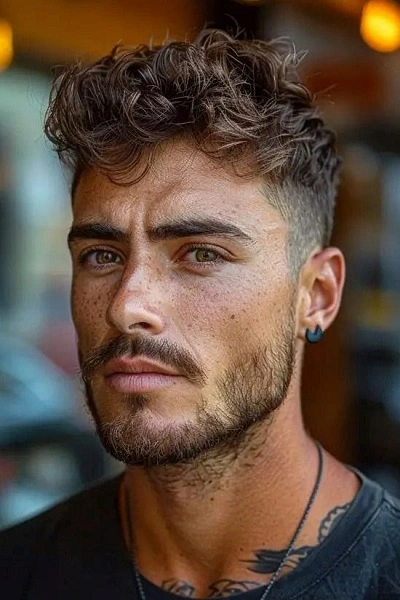 High Taper Fade Waves Haircut for Men