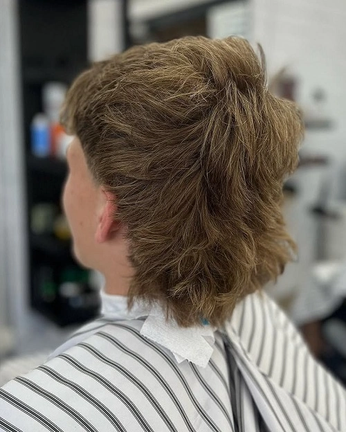 Low Burst Fade Mullet