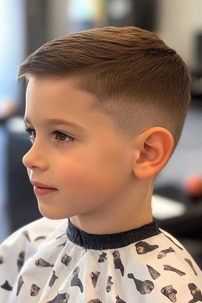 Mid Fade Haircut for Kids