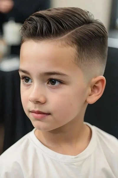 Mid Fade Haircut for Kids