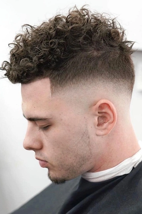 Low Fade with Fluffy Top Haircut