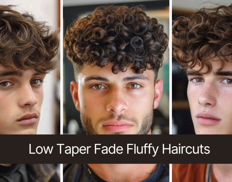 Low Taper Fade Fluffy Hair for Men