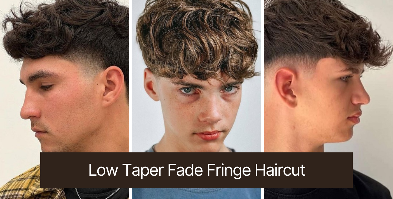 Low Taper Fade Fringe Haircut for Men