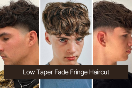 Low Taper Fade Fringe Haircut for Men