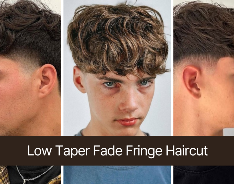 Low Taper Fade Fringe Haircut for Men