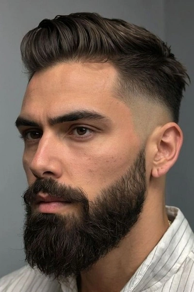  Medium Fade Comb Over