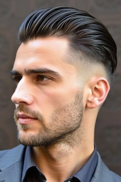  Pompadour Comb Over Fade