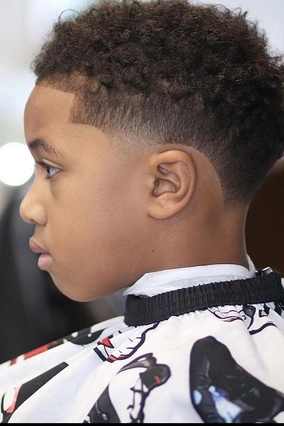 Temple Fade Haircut for Kids boys