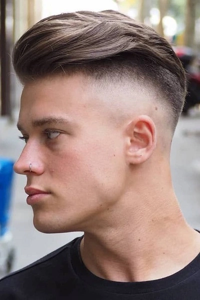 High Taper Fade Pompadour