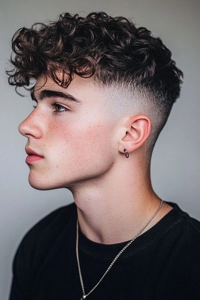 High Taper Fade Fluffy Hair