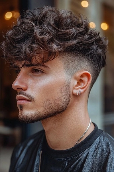 High Taper Fade Fluffy Hair