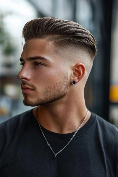 High Taper Fade Pompadour