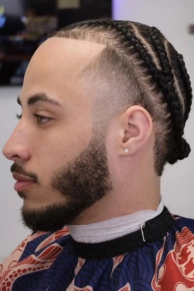 High Taper Fade with Braids