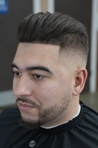 Short Slick Back Fade