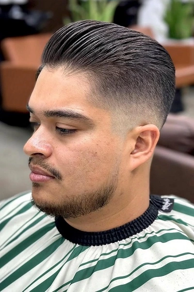 Short Slick Back Fade