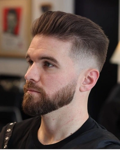 Mid Fade for Straight Hair Men