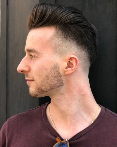Mid Fade for Straight Hair Men