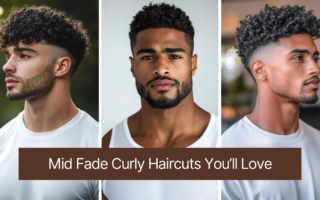 Mid Fade Curly Haircuts for Men