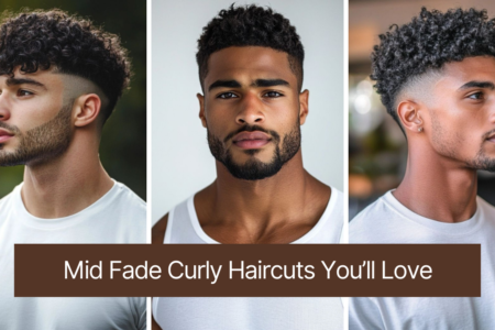 Mid Fade Curly Haircuts for Men